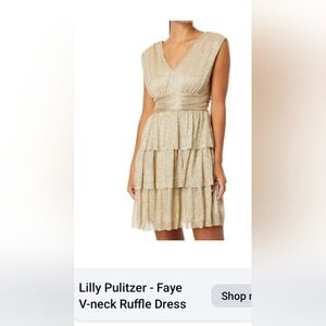 Lilly Pulitzer Shimmering Gold Dress